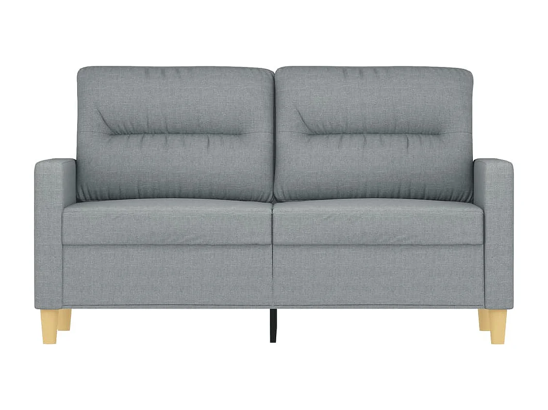 Canapé à 2 places Gris clair 120 cm Tissu
