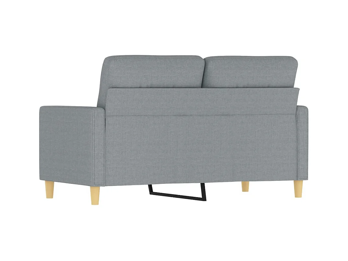 Canapé à 2 places Gris clair 120 cm Tissu