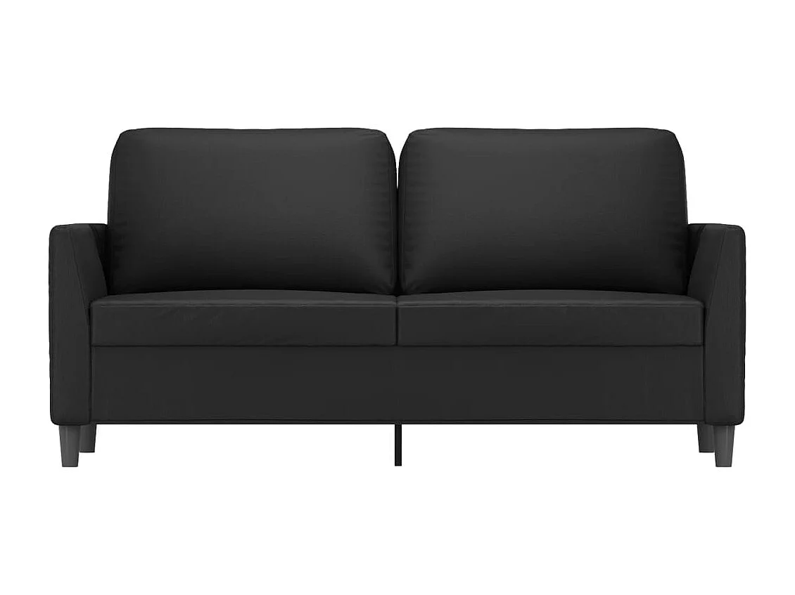 Tweezitsbank 140 cm kunstleer zwart