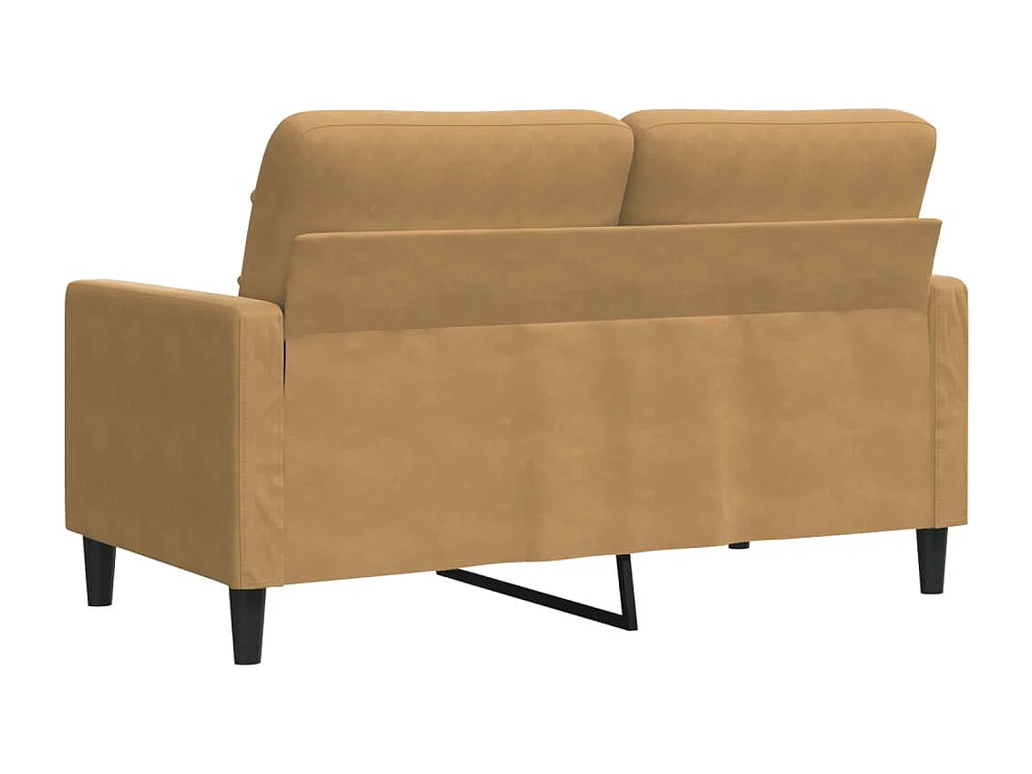 Canapé à 2 places Marron 120 cm Velours