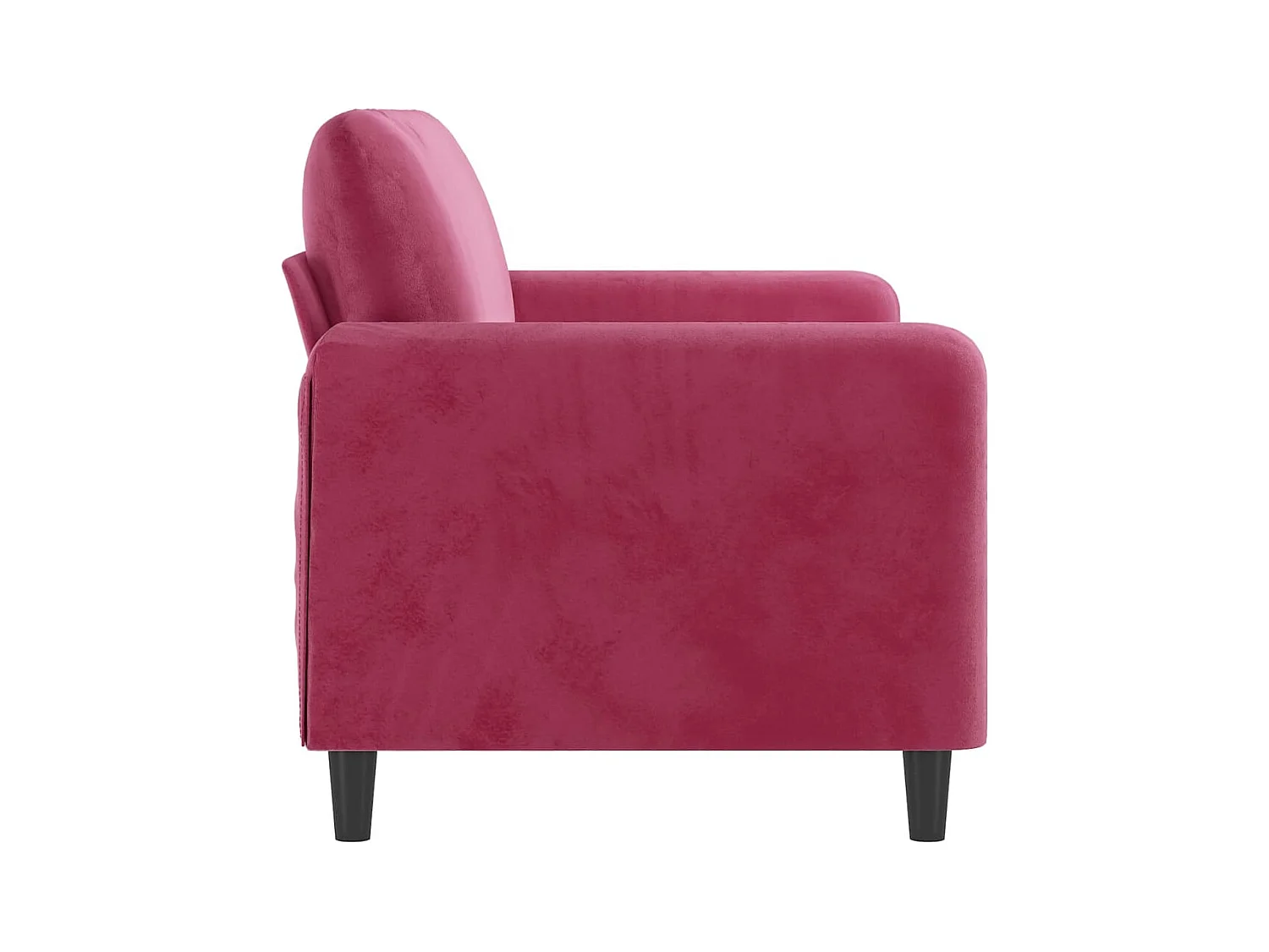 Canapé à 2 places Rouge bordeaux 140 cm Velours