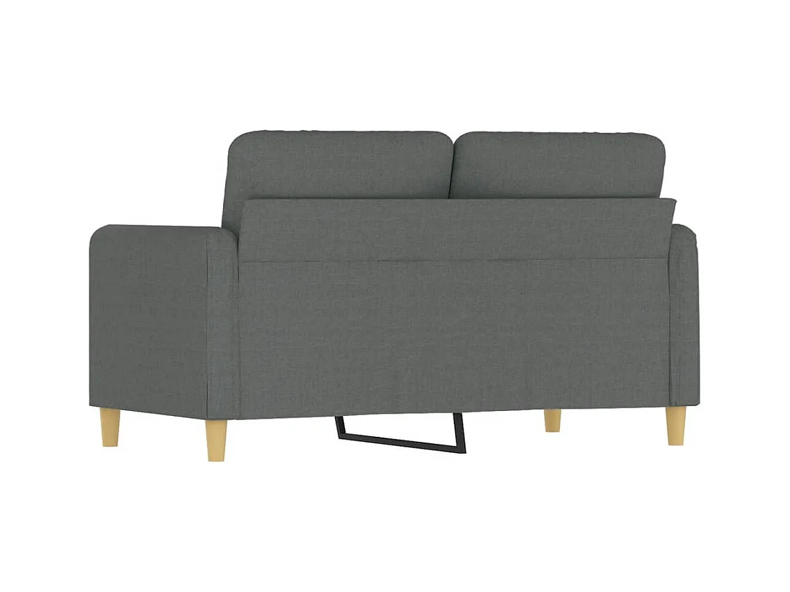 Canapé à 2 places Gris foncé 120 cm Tissu