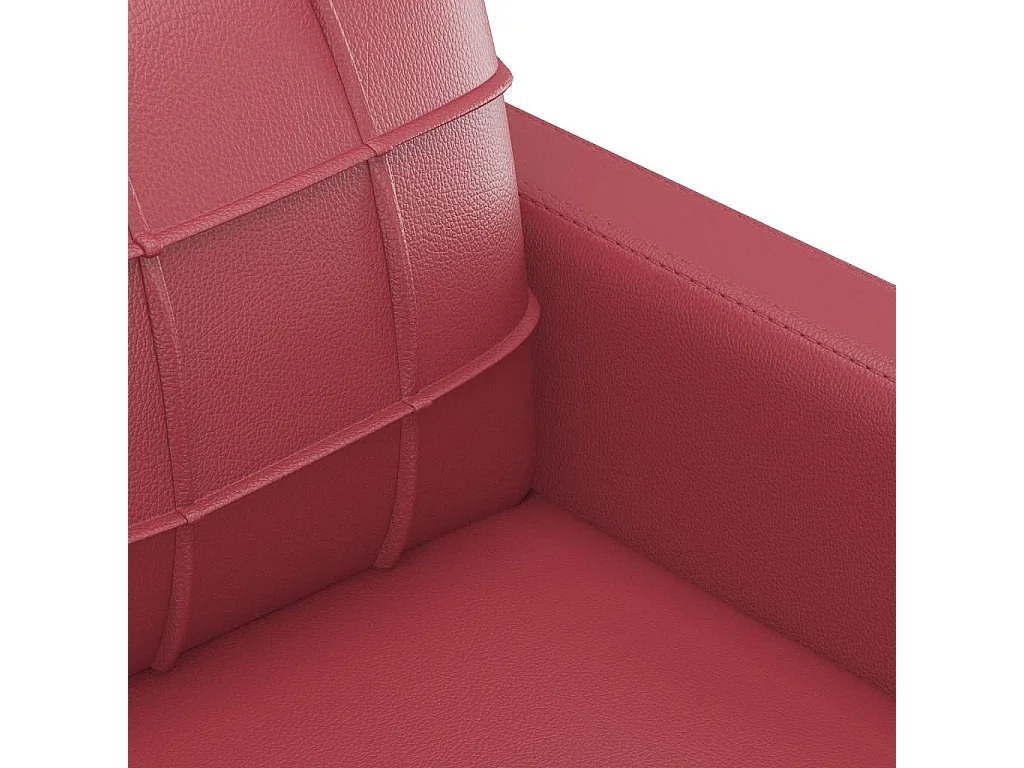 Canapé à 2 places Rouge bordeaux 140 cm Similicuir