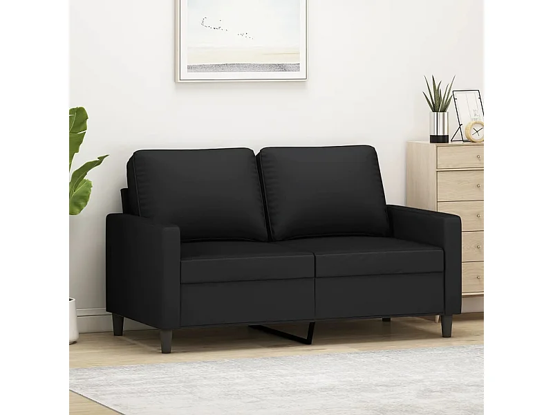 Tweezitsbank 120 cm fluweel zwart