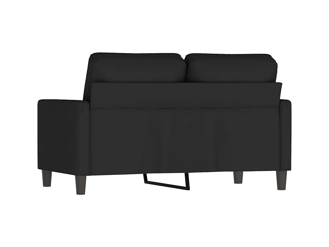 Canapé à 2 places Noir 120 cm Velours