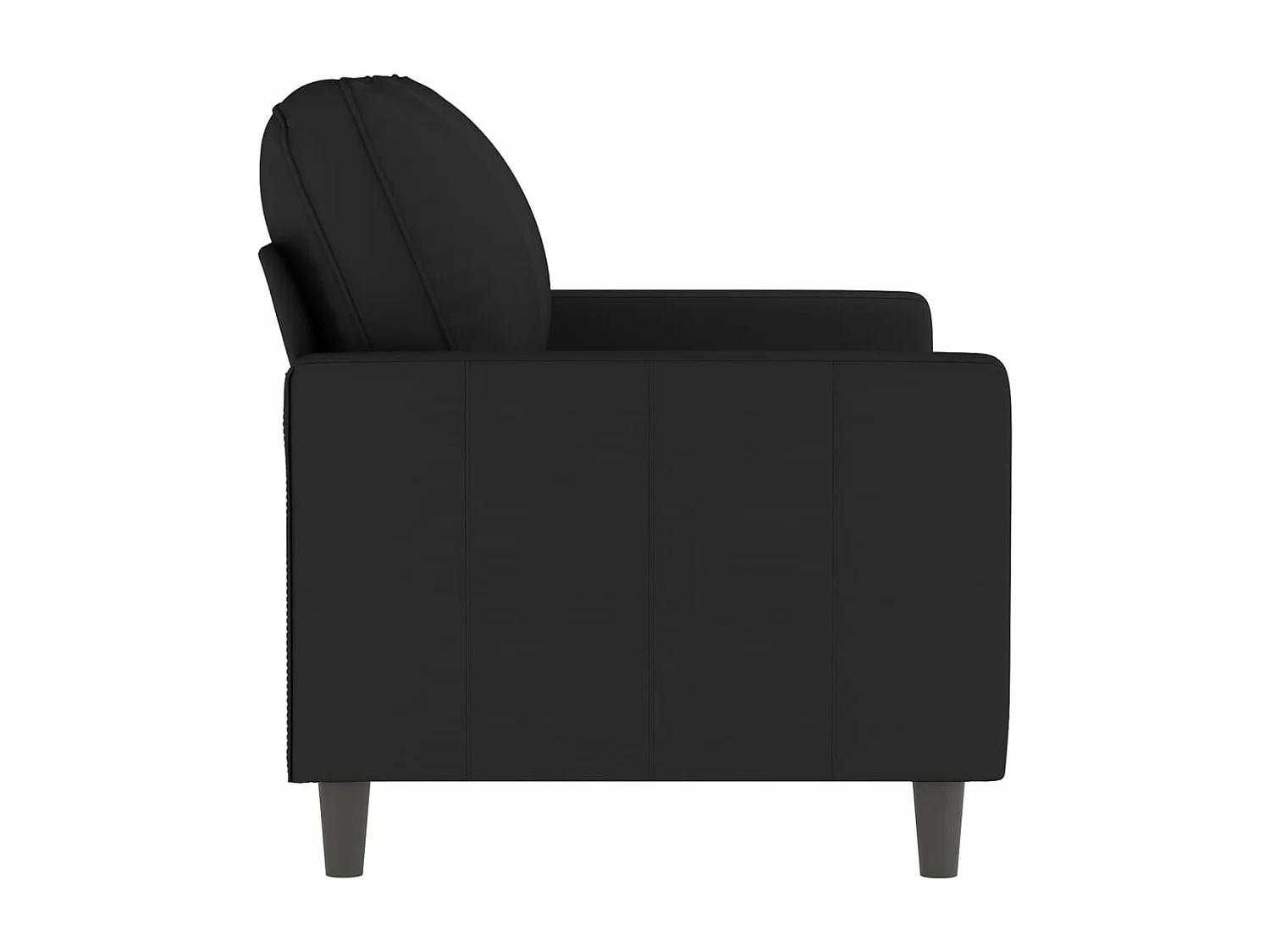 Canapé à 2 places Noir 120 cm Velours