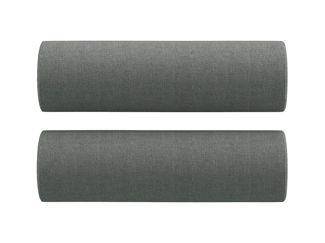Sofá 2 lugares +almofadas decorativas 140cm tecido cinza-escuro