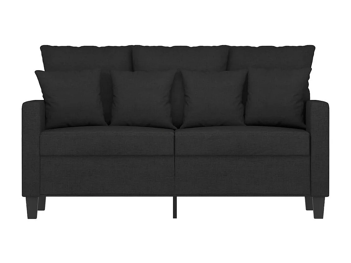 Sofá de 2 plazas de tela negro 120 cm