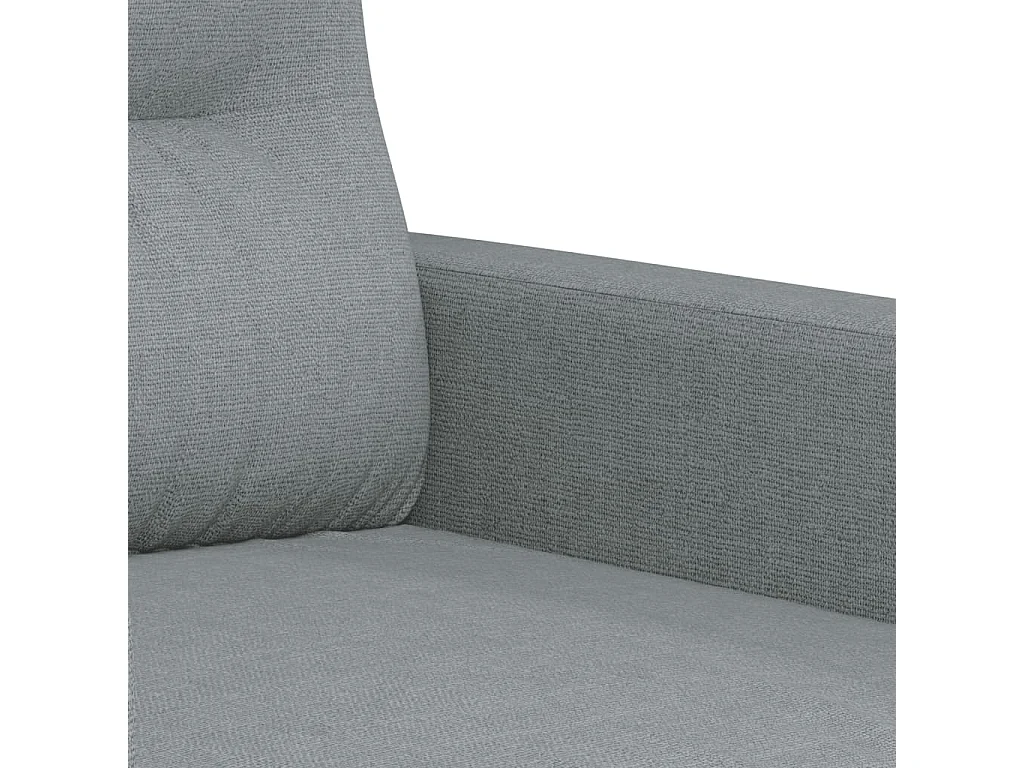 Canapé à 2 places Gris clair 140 cm Tissu