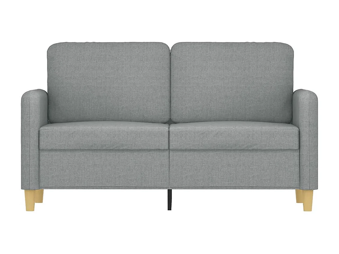 Canapé à 2 places Gris clair 120 cm Tissu