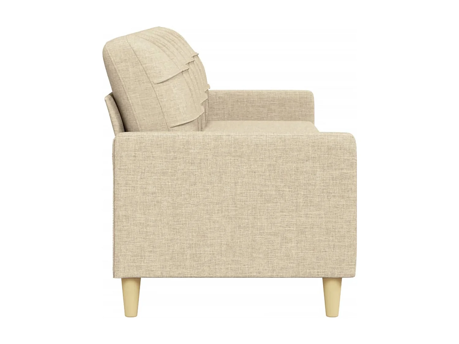 Canapé à 3 places Crème 210 cm Tissu