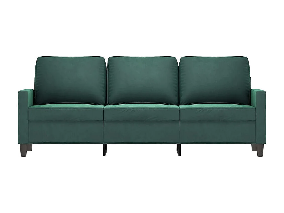 Canapé à 3 places Vert foncé 180 cm Velours