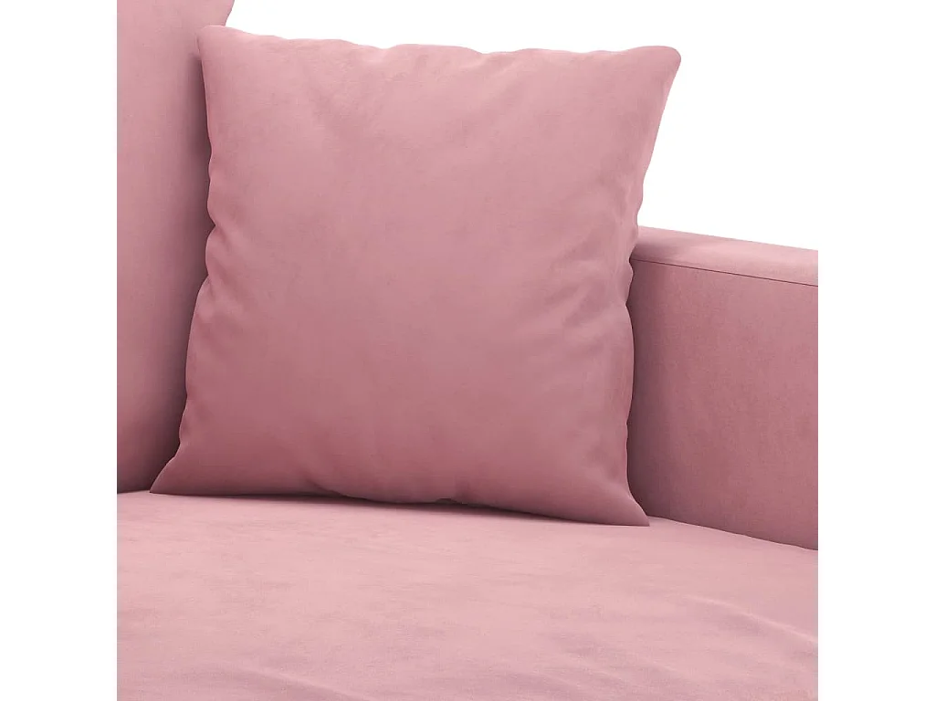 Driezitsbank 180 cm fluweel roze