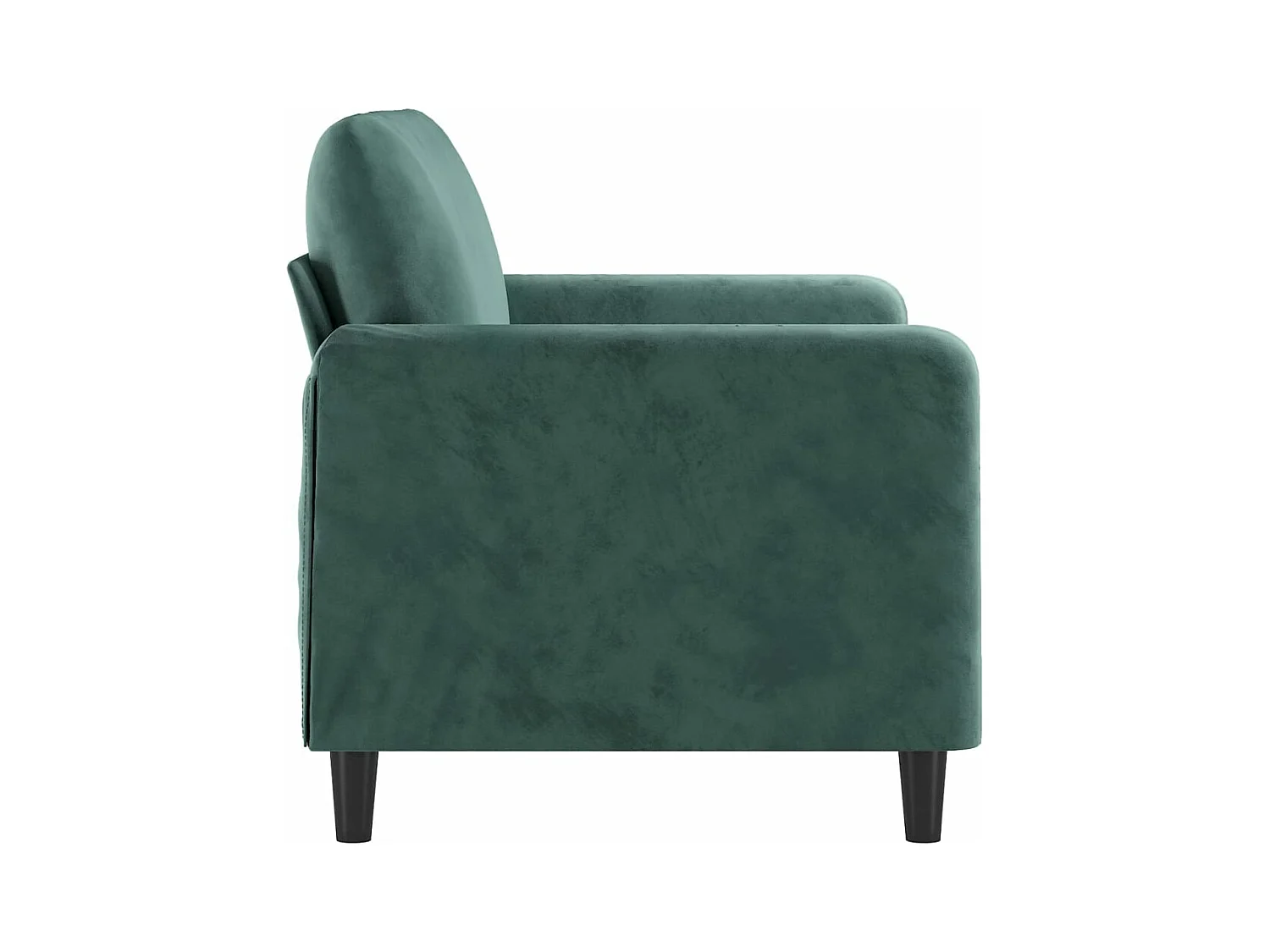 Canapé à 2 places Vert foncé 120 cm Velours