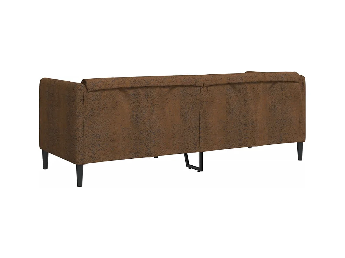 Canapé à 3 places marron tissu
