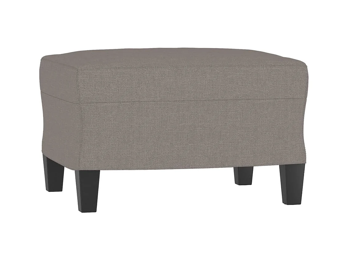 Driezitsbank met voetenbank 180 cm stof taupe