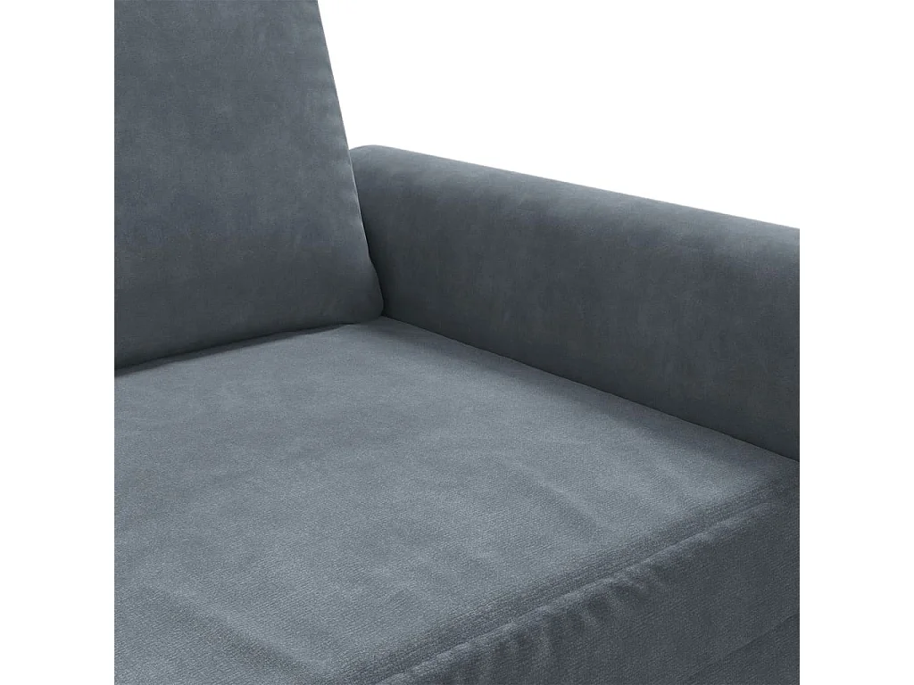 Sofá de 3 lugares 180 cm veludo cinza-escuro