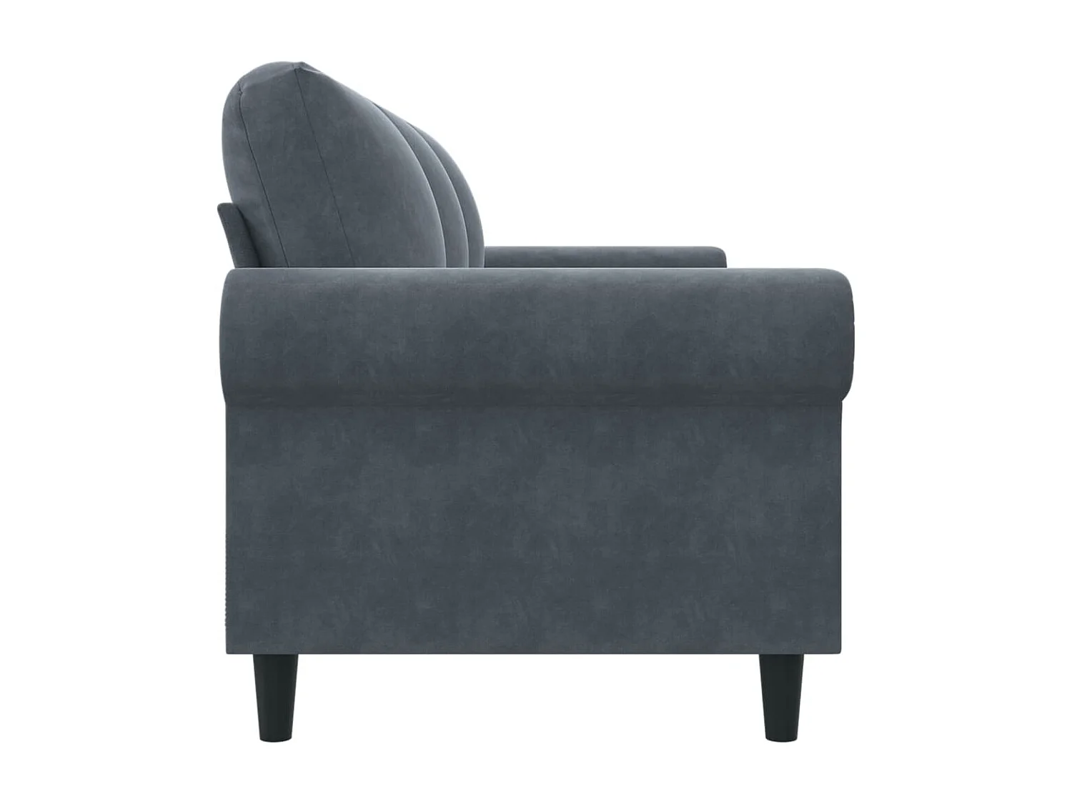 Canapé à 3 places Gris foncé 180 cm Velours