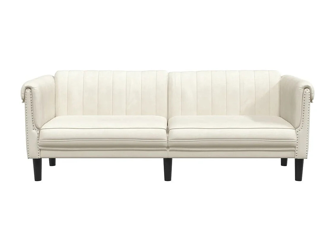 Canapé à 3 places crème velours
