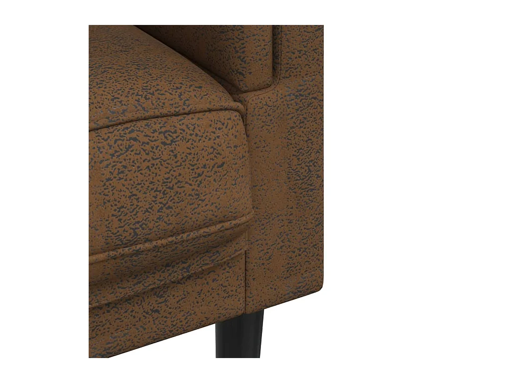 Bank met kussens 2-zits kunstsuède bruin