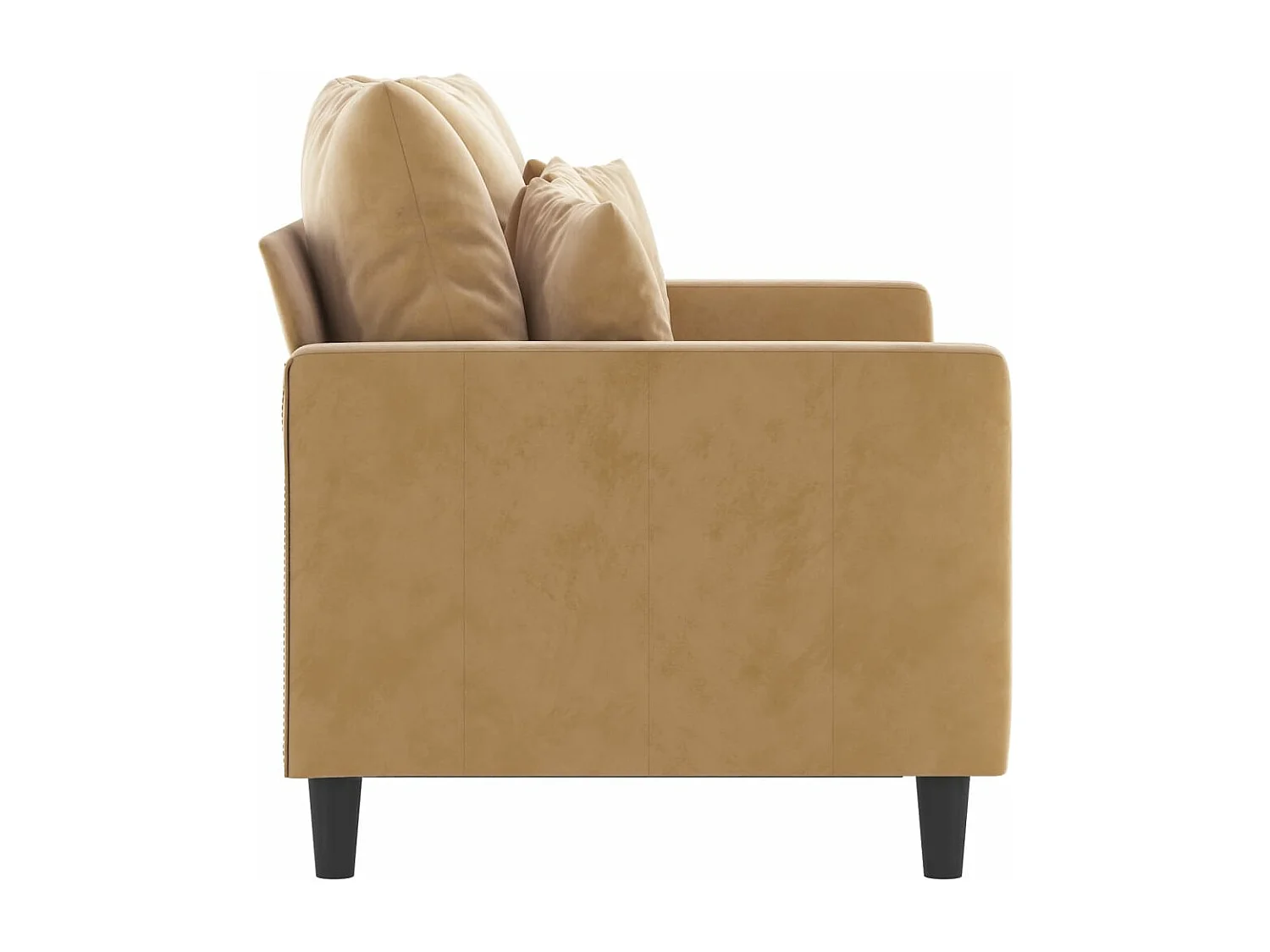 Canapé à 2 places Marron 120 cm Velours