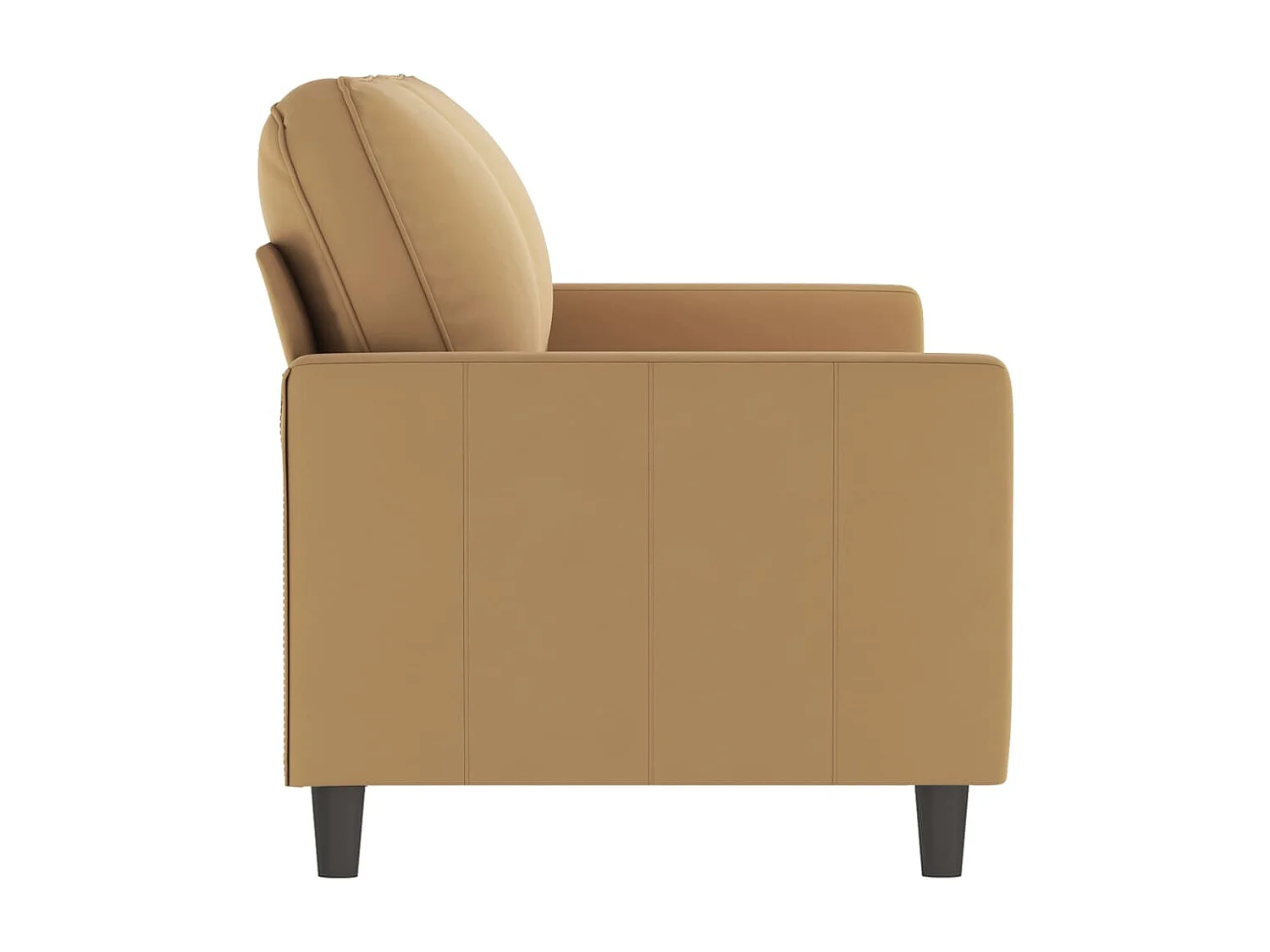 Canapé à 2 places Marron 140 cm Velours