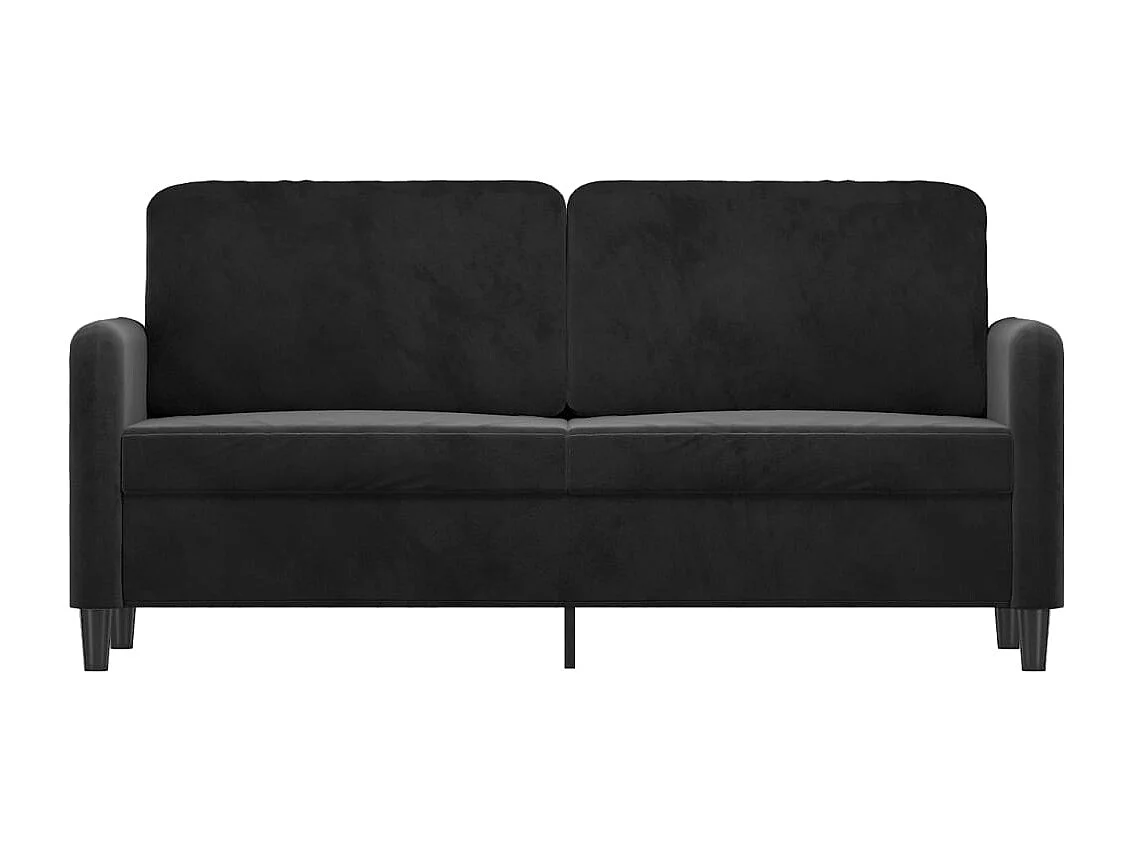 Tweezitsbank 140 cm fluweel zwart