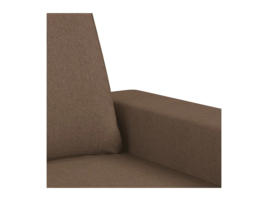 Canapé à 2 places Marron 120 cm Tissu