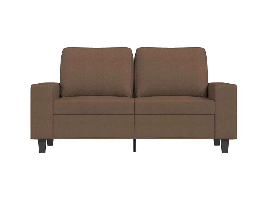 Canapé à 2 places Marron 120 cm Tissu
