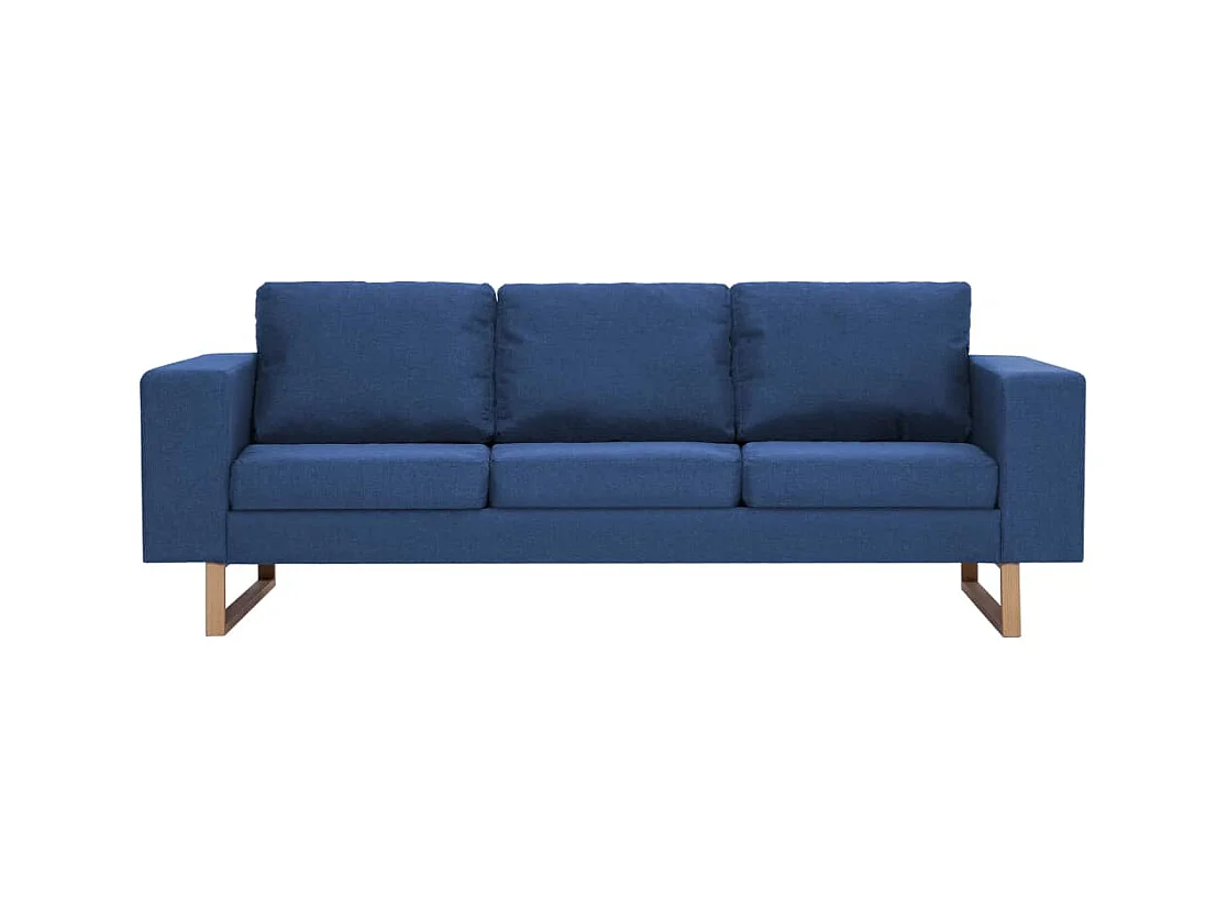 Driezitsbank stof blauw