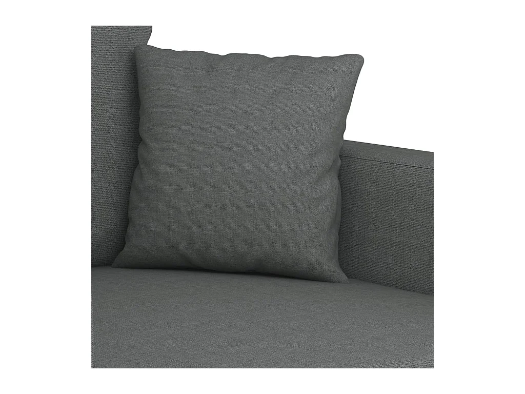 Canapé à 2 places Gris foncé 140 cm Tissu