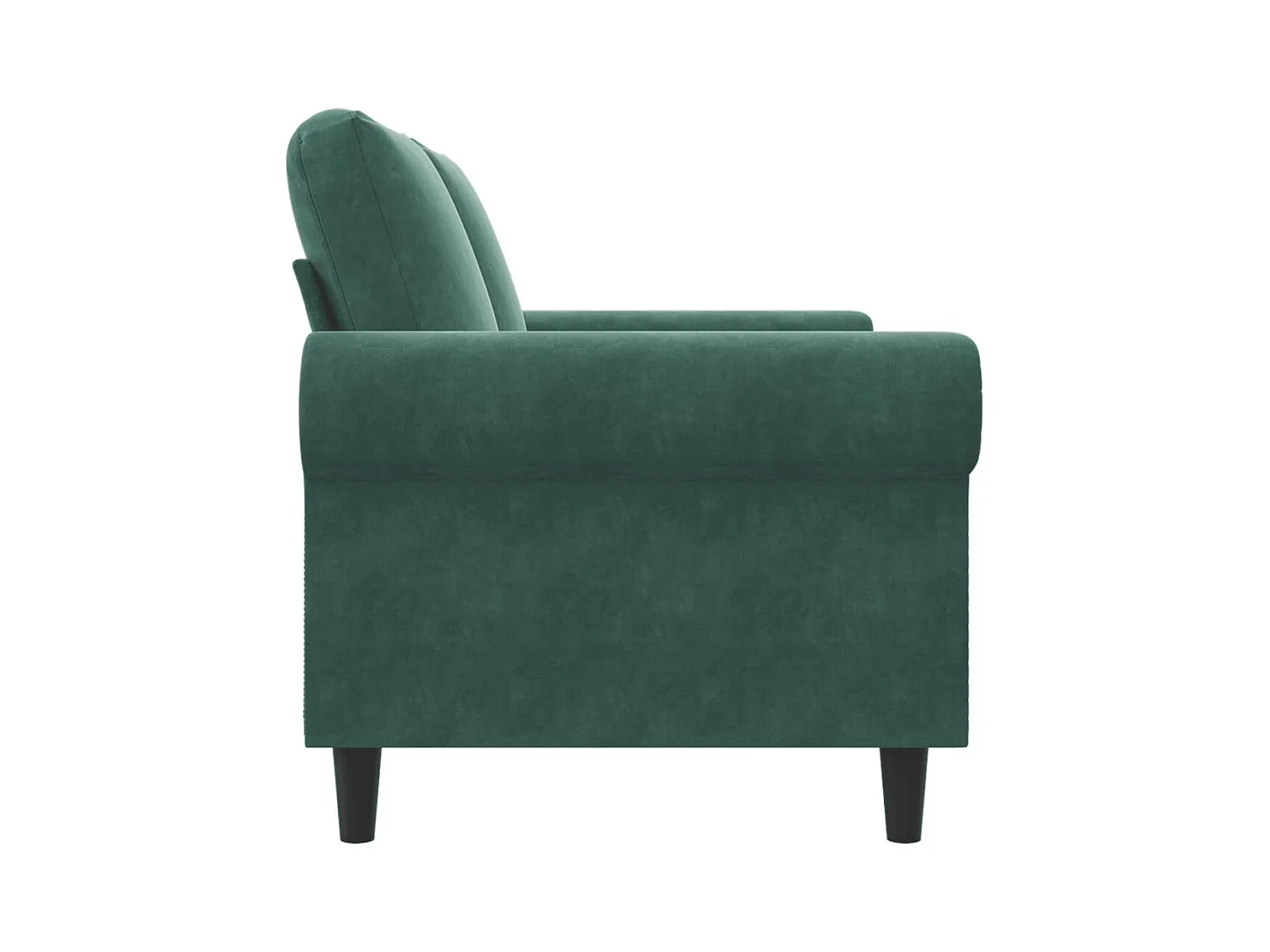 Canapé à 2 places Vert foncé 120 cm Velours