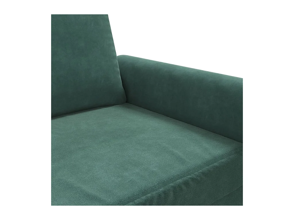 Canapé à 2 places Vert foncé 120 cm Velours