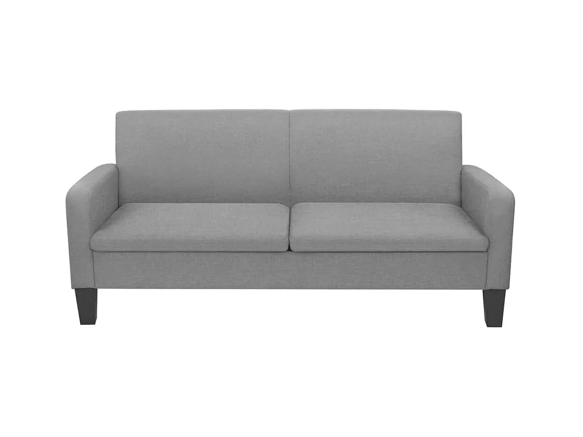 Canapé à 3 places 180 x 65 x 76 cm Gris clair