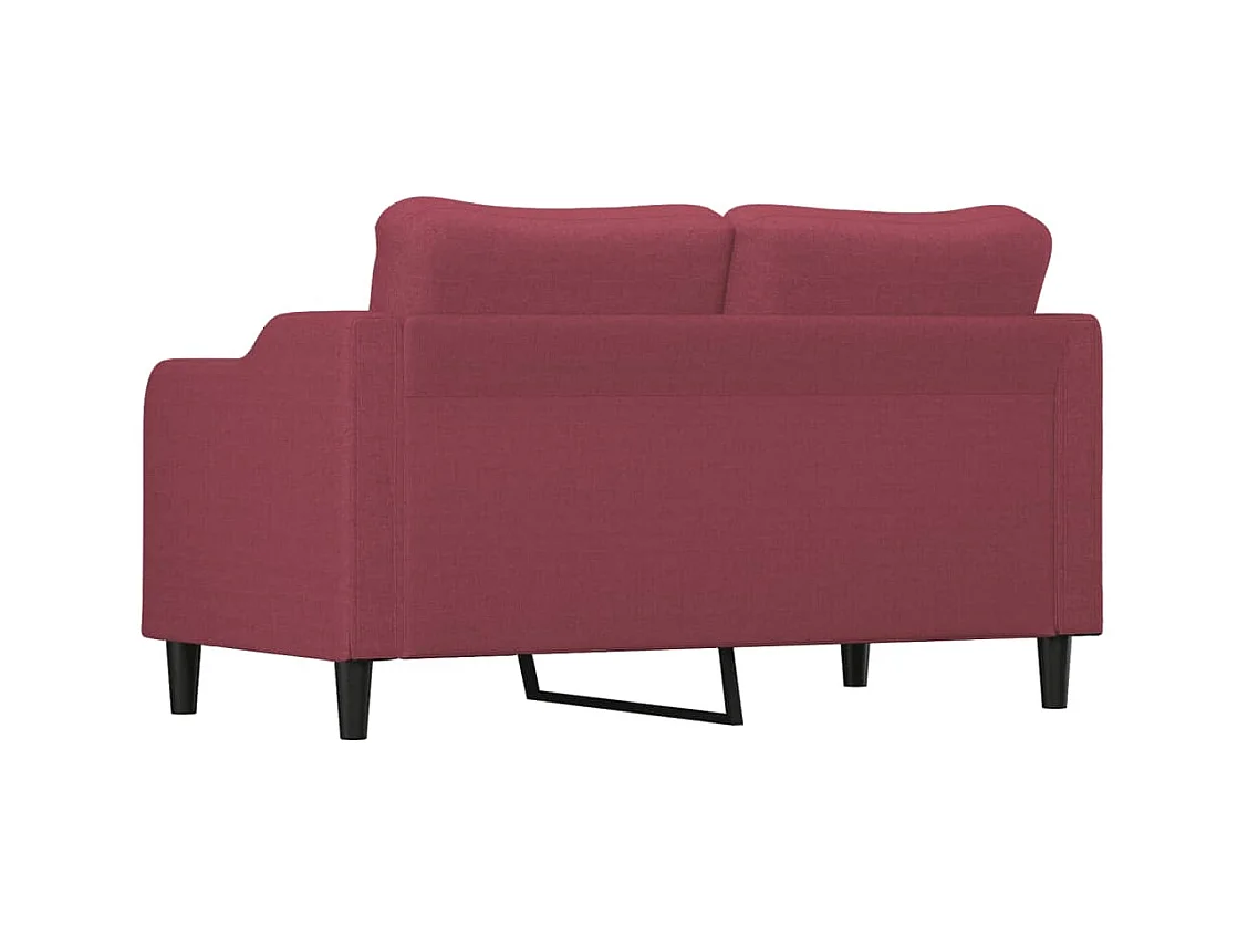 Canapé à 2 places Rouge bordeaux 140 cm Tissu