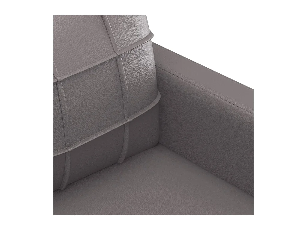 Driezitsbank 180 cm kunstleer grijs