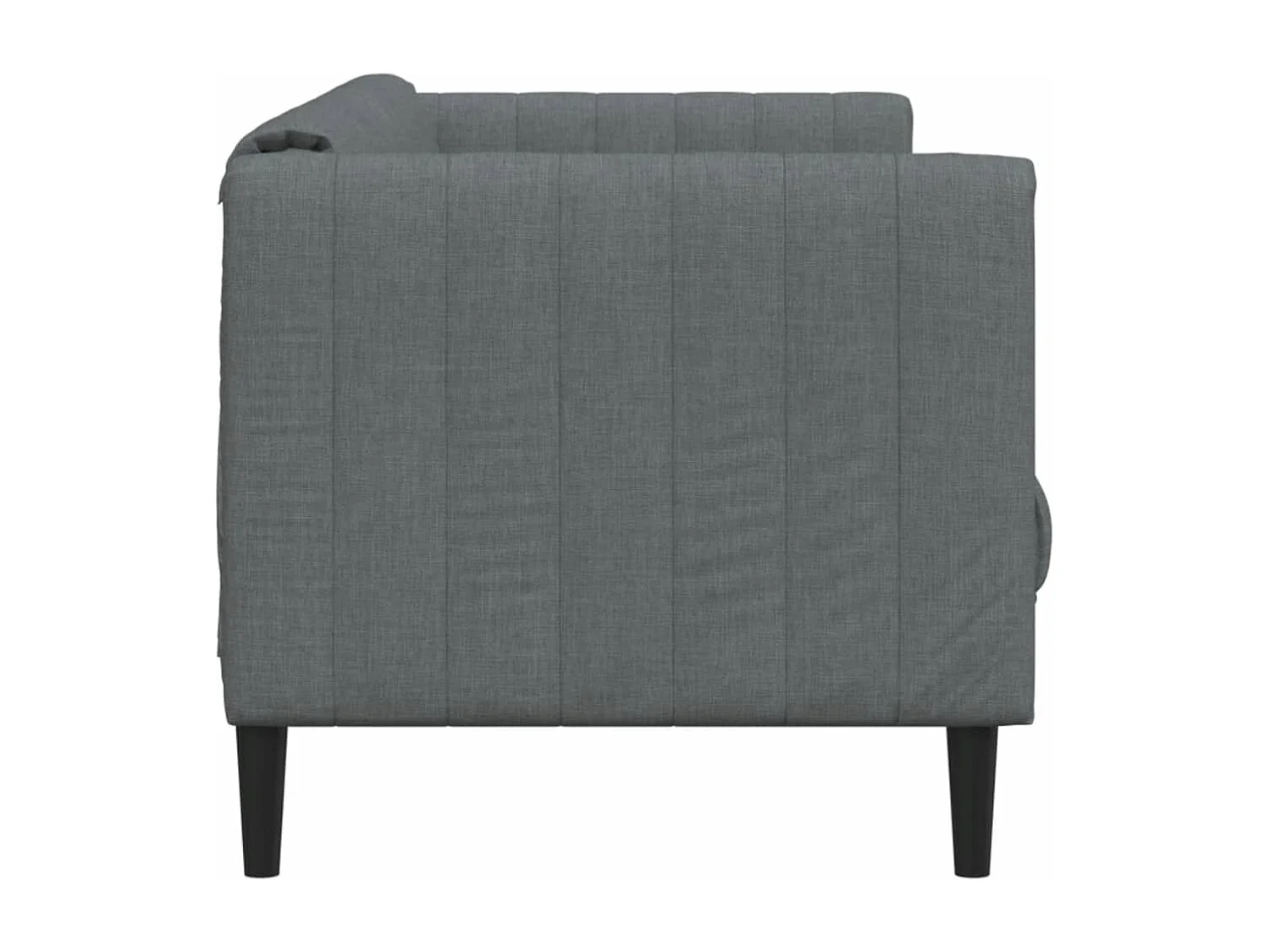 Canapé à 3 places gris foncé tissu