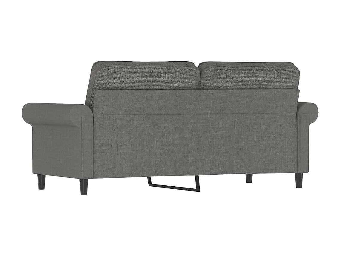 Canapé à 2 places Gris foncé 140 cm Tissu