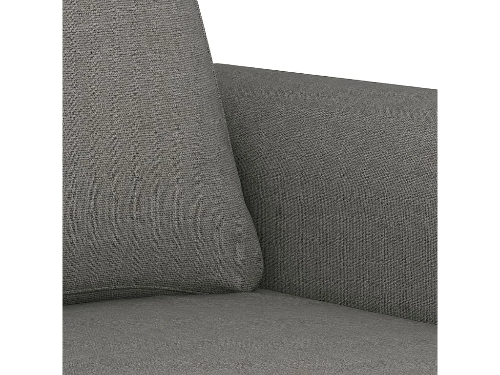 Canapé à 2 places Gris foncé 140 cm Tissu