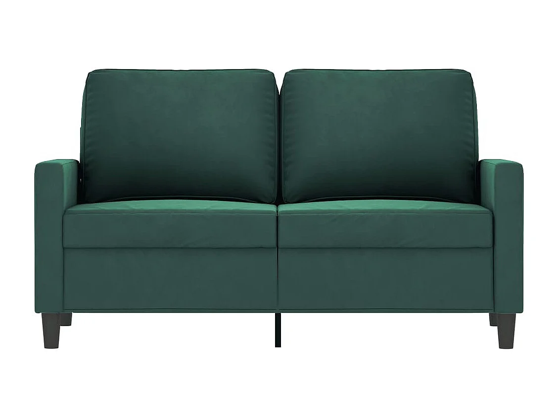 Tweezitsbank 120 cm fluweel donkergroen