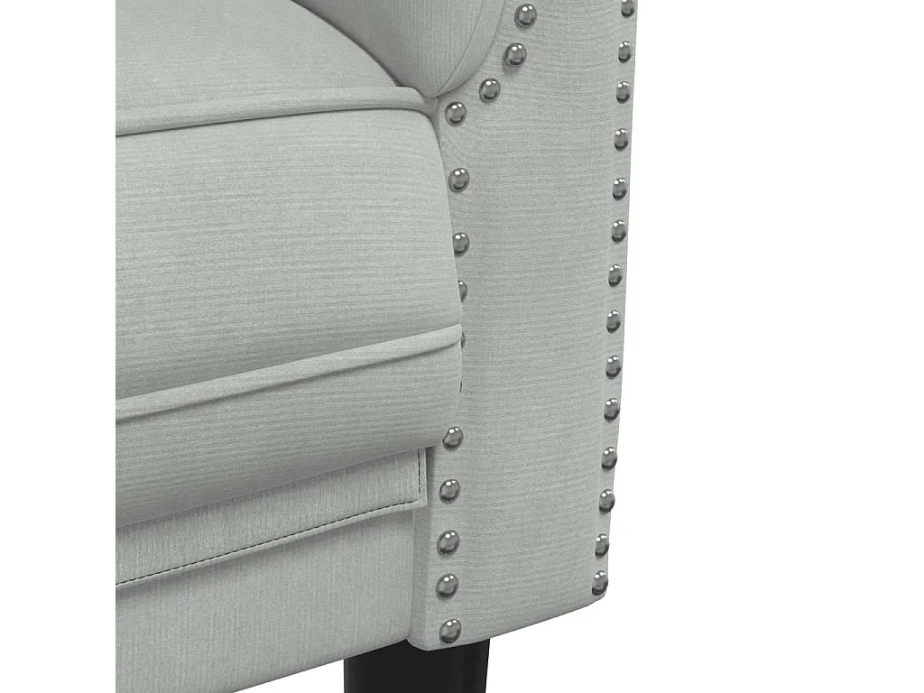 Canapé à 2 places gris clair velours