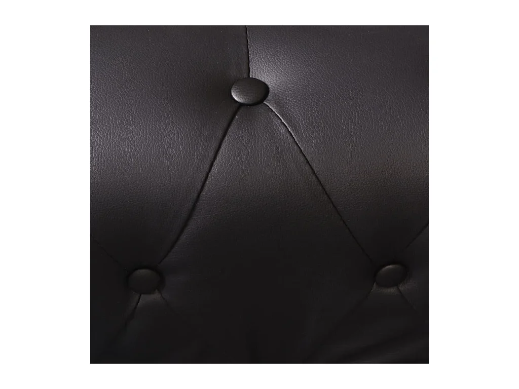 Canapé d'angle Chesterfield 5 places Cuir synthétique Noir