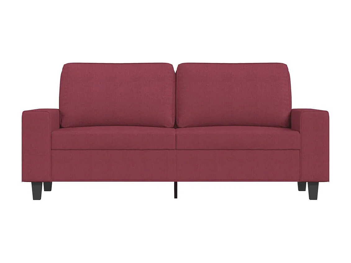 Tweezitsbank 140 cm stof wijnrood