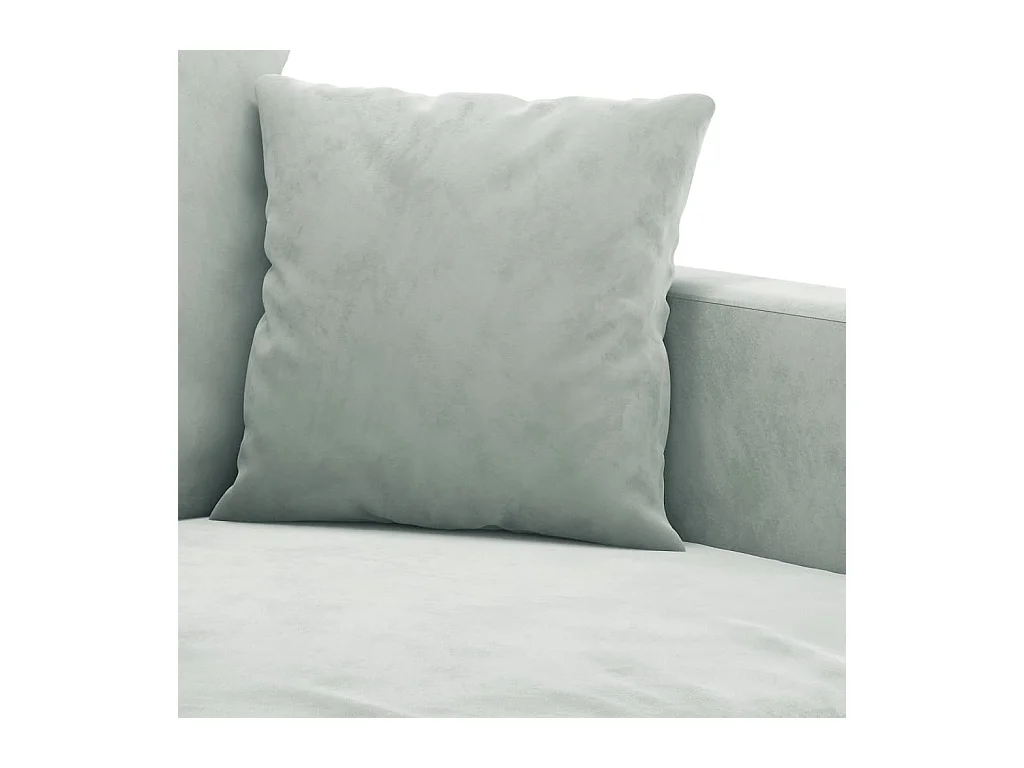 Sofá de 2 lugares 120 cm veludo cinzento-claro