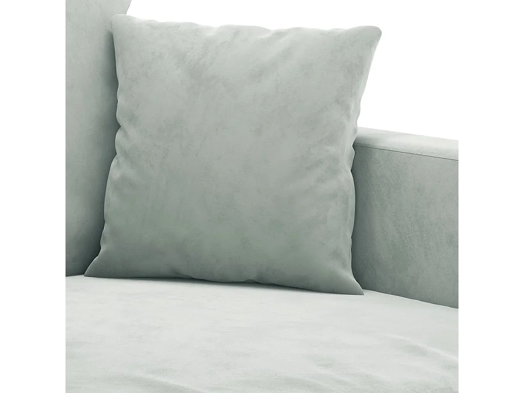 Canapé à 2 places Gris clair 120 cm Velours