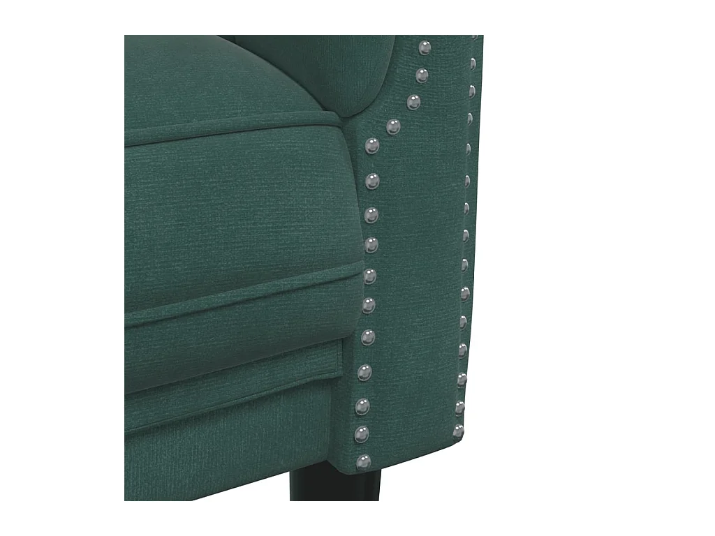 Canapé à 3 places vert foncé velours