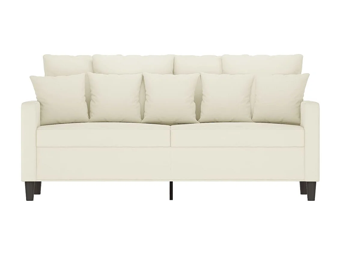 Tweezitsbank 140 cm fluweel crèmekleurig