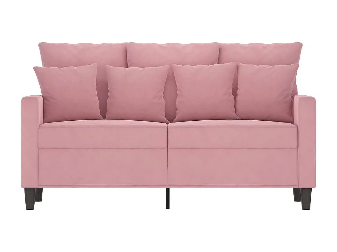 Canapé à 2 places Rose 120 cm Velours