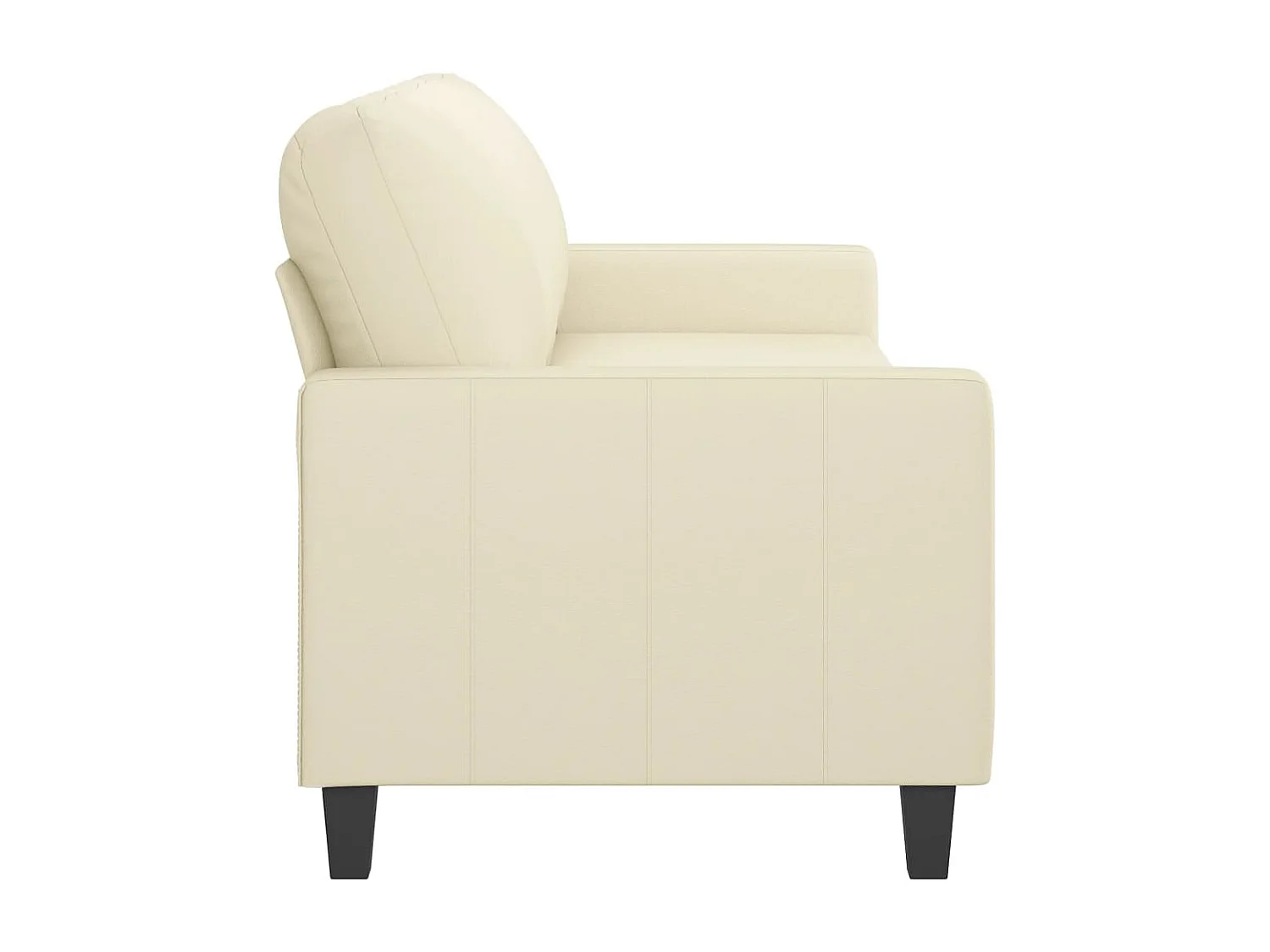 Driezitsbank 180 cm kunstleer crèmekleurig