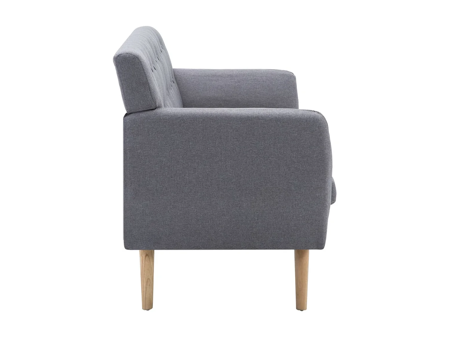 Canapé à 3 places revêtement en tissu 172x70x82 cm gris clair